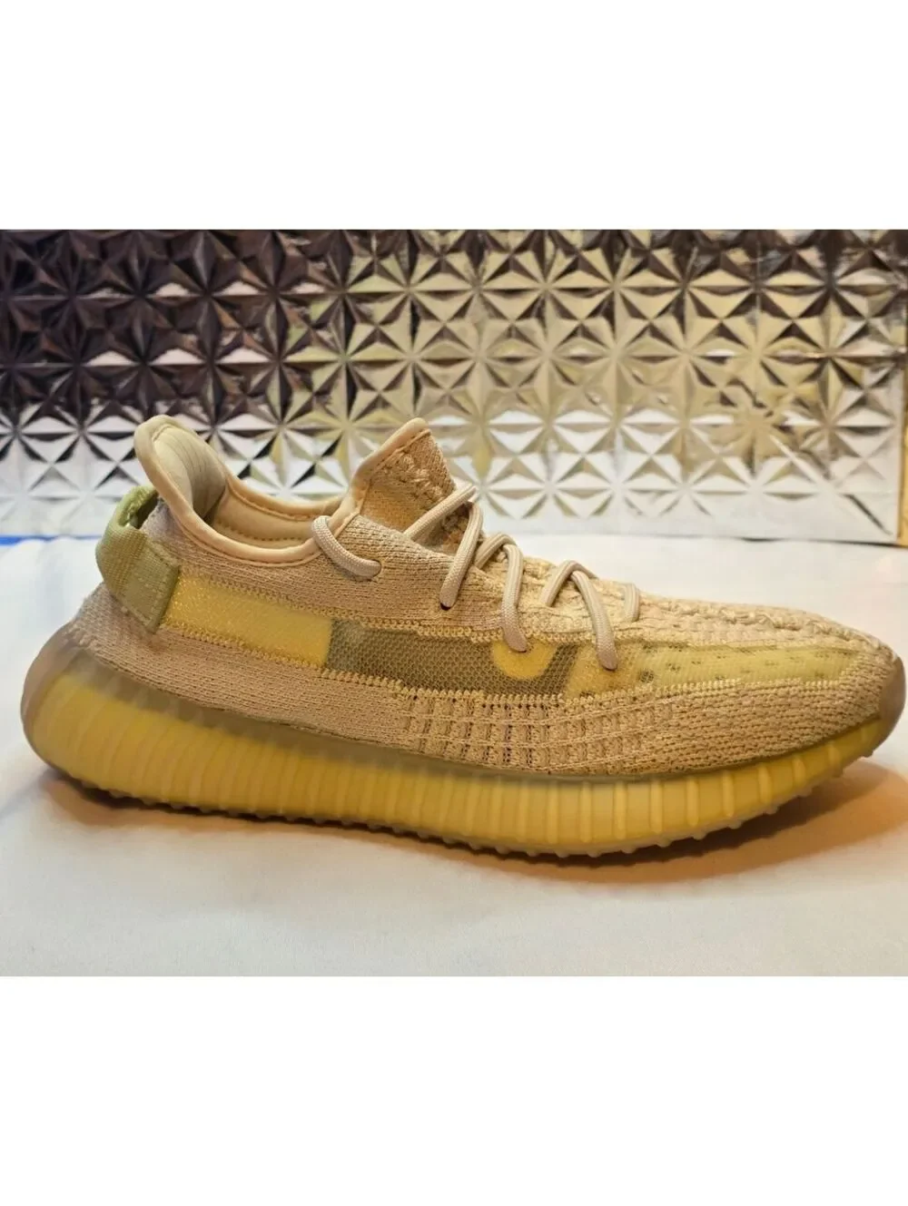 Adidas Yeezy Boost 350 V2 Flax FX9028 Mens Size 7.5 Used Authentic No Box